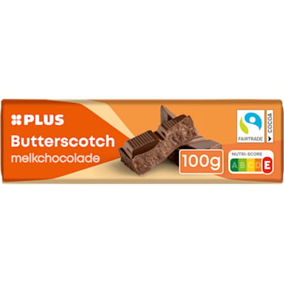 Chocoladereep butterscotch Fairtrade