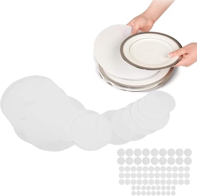 Dailygoods- Panbeschermer Vilt - 72 Stuks - Zachte Plaatbeschermer - Antikras - Hittebestendig tot 200℃ - Bescherming voor Kookgerei - Serviesbeschermer