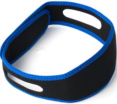 Go Go Gadget - Anti snurkband - Stop met snurken - Kinband - Betere nachtrust - Verstelbaar - Zwart/ Blauw - 1 stuk