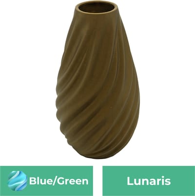 Lunaris moderne vaas – Decoratieve vaas - Blauw / Groen - 3d geprinte vaas – geschikt voor droogbloemen - 20CM