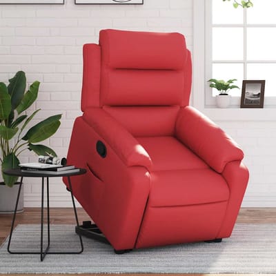 vidaXL - Sta-op-stoel - kunstleer - rood