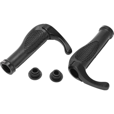 Poignées de Guidon de Vélo Ergonomiques Antidérapantes Poignées de Guidon Fin de Guidon de Vélo à Blocage noir