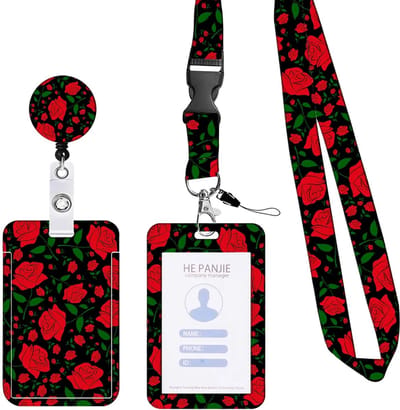 Travel Cords - Pashouder Set Rozen - 4-delig - badgehouder - pashouder - keycord - telefooncord - passen, sleutels en telefoon - liftpas