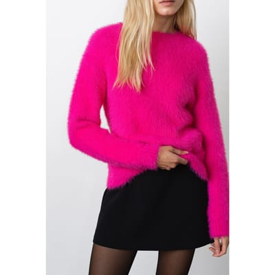 French Connection Lucile Mock Neck Jumper Fluro Pink Maat: S | Longsleeves Outlet | Dames | Roze
