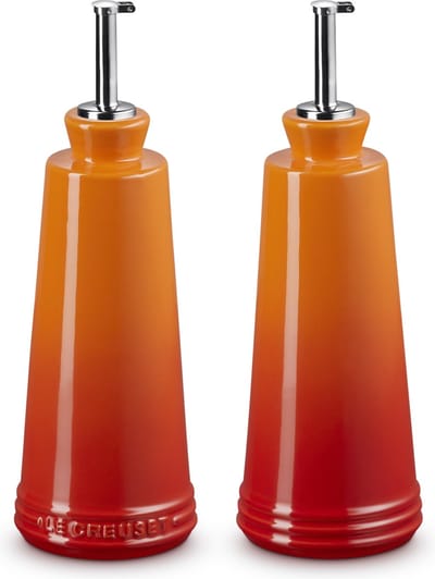 LE CREUSET - Aardewerk - Olie-&Azijnset 0,30l Oranjerood