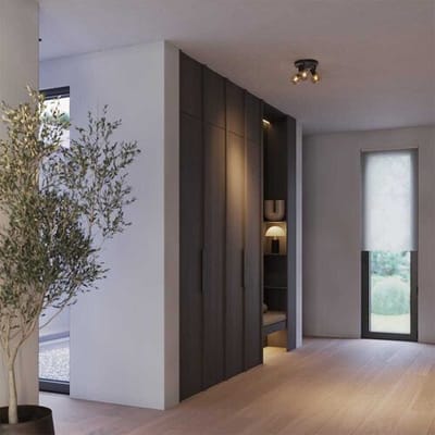 HOFTRONIC - Glazura LED Plafondlamp rond - Glazen Bollen - Amberkleurig Glas - 3 spots (excl.) - E14 fitting - Amber - IP20 - Plafondlamp Rookglas - Afzonderlijk kantelbaar & draaibaar - 2 jaar garantie
