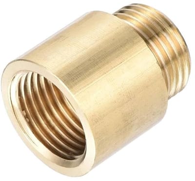 Dailygoods - Verlengarm Messing - Male naar Female Adapter - Geschikt voor Douchekop en Kraan - G1/2 Verlengarm - Hoogwaardige kwaliteit - Douche en s...