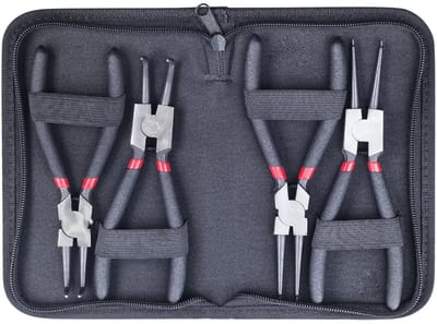 Cosensi- Oogjestang Set van 4 - 7"/160mm Binnen/Buiten Circuit Oogjestangen - Ergonomische Grip - Antislip Handvat - Hoogwaardige Staal - Toegang tot Moeilijk Bereikbare Plaatsen - Ringtang