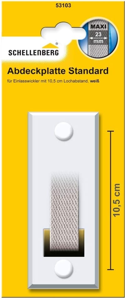 Afdekplaat Rolluik - Riemwikkelaar Afdekking - Rolluik Reparatie - Gatafstand 105 cm - 134 x 56 cm - Wit