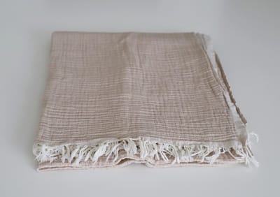Aquatolia - Mira - mousseline stof hamamdoeken - dubbellaags - Beige