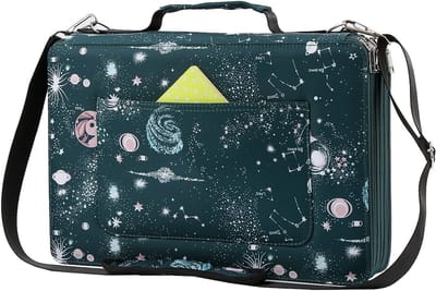Etui - Pencil Case - Kunstbenodigdheden Opbergen - 161 Vakjes - 38x27x9 cm - Galaxy Groen