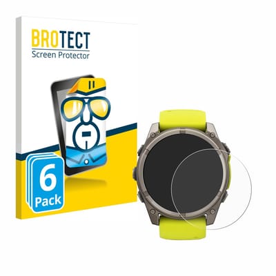 BROTECT - Screenprotector voor Garmin Fenix 8 Solar (51 mm) - Folie Beschermfolie transparant 6 Stuks