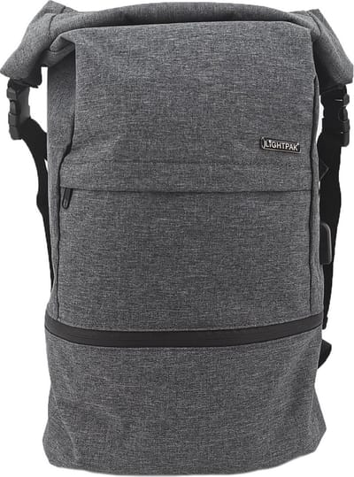 Lightpak rugzak - 600D polyester - laptopvak - grijs - JU-46155