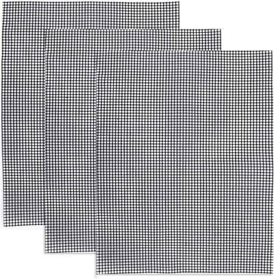 Famanu – Grillmatten - 100% antiaanbaklaag - herbruikbaar grillgaas - bakmatten - hittebestendige teflon grillmatten voor houtskool - gasgrillen - koken - bakken en oven - 40 x 33 cm - matset 3 stuks