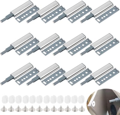 Push-to-open deuropener 12 stuks – roestvrij staal softclose dämpfer