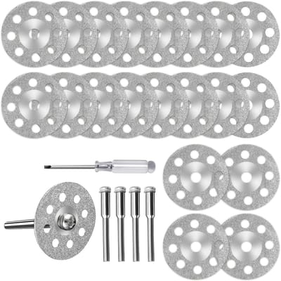 Diamant snijdschijven set 25-delig - 3mm mandrels - geschikt voor glas, steen en keramiek - ShopVlot
