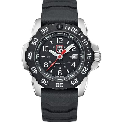 Montre de plongée à quartz Luminox Navy Seal RSC XS.3251.CB pour homme, bracelet en caoutchouc, cadran noir, 200 m noir