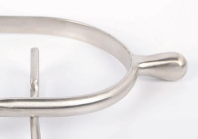 Sporen knop rvs brushed  H20