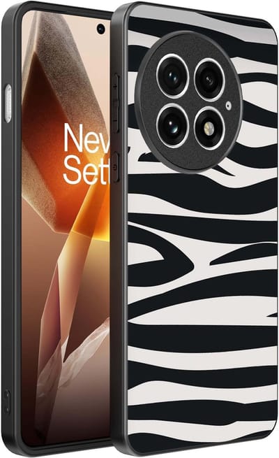 Smartphonica Telefoonhoesje Geschikt voor OnePlus 13 met zebra opdruk - TPU backcover case zebra design - Zwart Wit geschikt voor OnePlus 13
