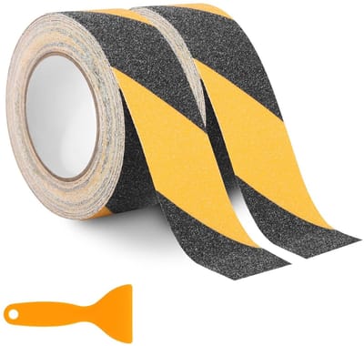 50 mm x 10 m Gele en Zwarte Waterdichte Antislip Tape voor Trappen, Ladders en Badkamers - Antislip Strips en Grip Tape voor Veiligheid