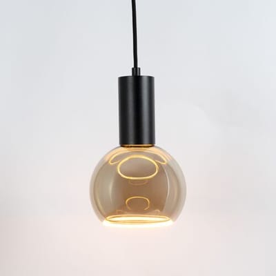 KS Verlichting binnenlamp - Luxum hanglamp - zwart - hanglampen eetkamer - aluminium - dimbaar - E27 - lengte instelbaar - 5.5cm