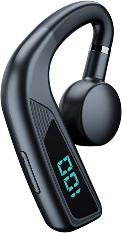 Bluetooth-headset met microfoon voor één oor, Air Bone Conduction-koptelefoon, oordopje met oorhaken, open oortelefoon, draadloze Bluetooth-oortelefoon met beengeleiding, oordopje voor training en hardlopen