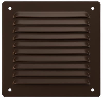 3BMT® Ventilatierooster Bruin - Vierkant Luchtrooster - Ventilatie Rooster - Schoepenrooster & Lamellenrooster - 16,5 X 16,5 Buitenzijde