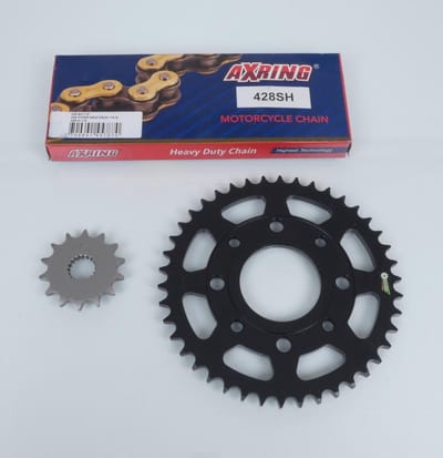 Kit chaîne Axring pour moto MASH 125 Seventy Five 2013 à 2019 14x42 pas 428 Neuf