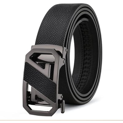 Ceinture Homme Cuir Véritable Boucle Automatique Sélection Cuir de Vache Ceinture Décontractée Homme Milieu d'Âge et Jeune Mode Tendance Business Ceinture Homme 125cm gray