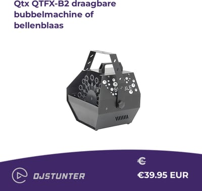 Qtx QTFX-B2 draagbare bubbelmachine of bellenblaas