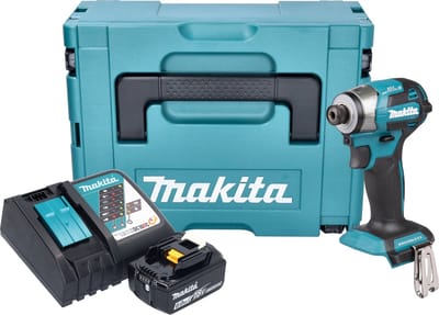 Makita DTD 173 RG1J Accu-slagmoersleutel 18 V 180 Nm 1/4" borstelloos + 1x oplaadbare accu 6.0 Ah + lader + Makpac