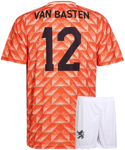 EK 88 Voetbaltenue van Basten - Nederlands Elftal - Oranje Shirt - Voetbal Tenue Kinderen - Shirt en Broekje - Jongens en Meisjes - Volwassenen - Heren en Dames - Maat 128