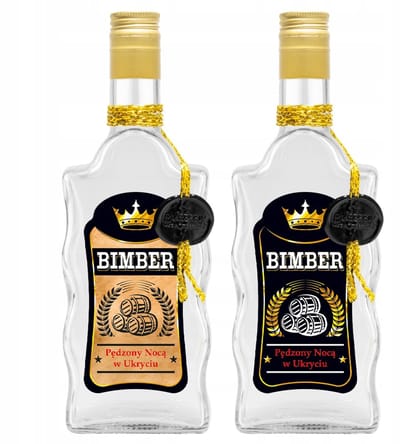 Bimberek - Decoratieve Fles - 500ml - Fles voor Bimber - Premium Glas