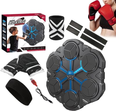 Bokstrainer met Muziek - Indoor Bokszak - Thuis Fitness - 3 Trainingsmodi - 34 x 31.5 cm