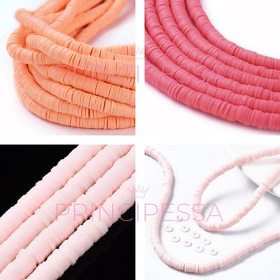 Katsuki kralen – Perzik, Fuchsia en Roze – Unieke mix van ongeveer 1.150 kralen – Polymeer klei – 6mm kralen – Zelf sieraden maken – DIY