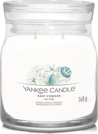 Yankee Candle - Baby Powder Medium Geurkaars - 50 branduren - 2 lonten