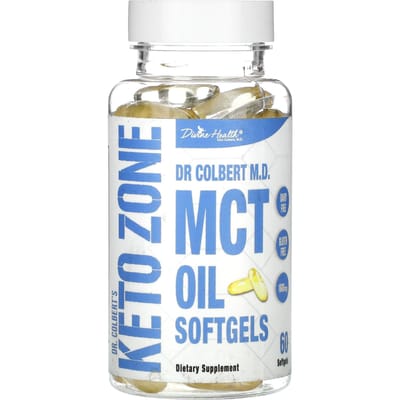 Goddelijke gezondheid, dokter. Colbert Keto Zone, MCT Olie Softgels, 1.000 mg, 60 softgels