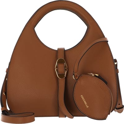 COCCINELLE Leren Handtas Schoudertas Coccinelle Cosima Handbag Nocciola Lichtbruin