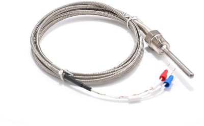K Type Thermokoppel - Temperatuursensor Sonde - Temperatuur Meten - Waterdicht Geaard Ontwerp - 0-500 ℃ - Zilver