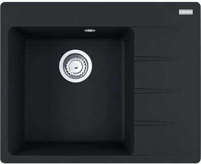 Franke Centro - Fragraniet spoelbak CNG 611-62 TL/2, 62x50 cm, mat zwart 114.0637.495