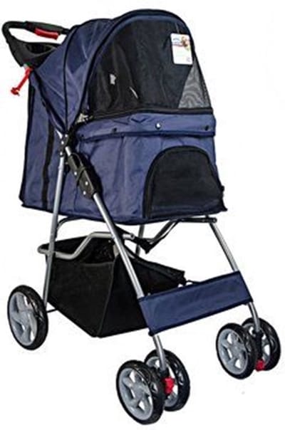 TOPMAST HONDENBUGGY CLASSIC DONKERBLAUW - 4 WIELEN