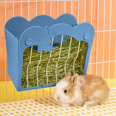 konijnen, hooi voederdispenser voor kooi, voederstation voor hazen cavia's chinchilla
