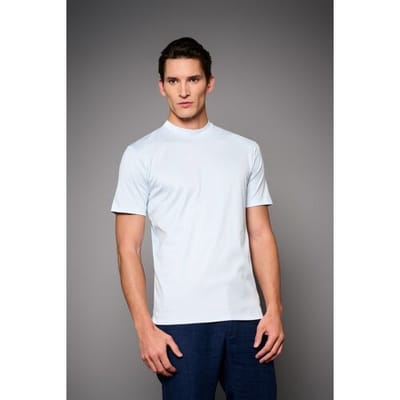 Desoto Luxury T-Shirt Uni Color Round Neck Licht Blauw / male