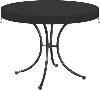 Tuintafelhoes Rond - Beschermhoes Tafel - Meubels Beschermen - Waterdicht Oxford Materiaal - Ø 62 x 10 cm - Zwart