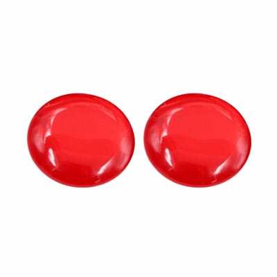 Clip Oorbellen- Rood Velvet-2.5cm- geen gaatje- Charme Bijoux