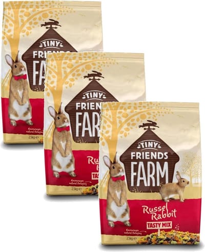 Tiny Friends Farm Russel Rabbit Tasty Mix - Konijnenvoer - 3 x 2.5 kg