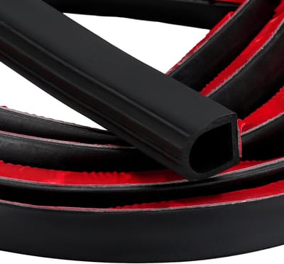 D-vorm Rubber Deurafdichtingsstrip - Geluidsisolatie Afdichting - Zelfklevend EPDM voor Auto en Huis