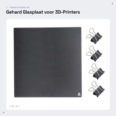 Dailygoods- Glasplaat Hittebestendig tot 400°C - 3D-Printer Platform - Gehard Glas - Microporeuze Coating - Compatibel met CR10 V2 - Hoge Betrouwbaarheid - Bouwplaat