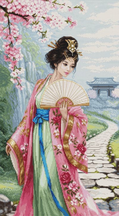 Borduurpakket Luca-S - The Song of Cherry Blossoms - Het lied van de Kersenbloesem - BU5105