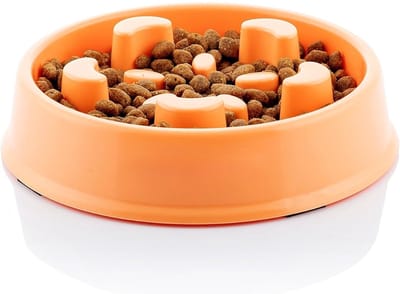 Famanu – Anti-schrok voerbak Slowfi - speciaal ontworpen om te langzaam eten - voorkomt verslikken en obesitas - antislip basis - gemakkelijk schoon te maken